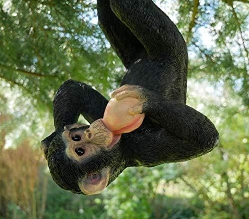 Hanging Climbing Monkey Garden Ornament Resin Statue Outdoor Tree Decor 70cm