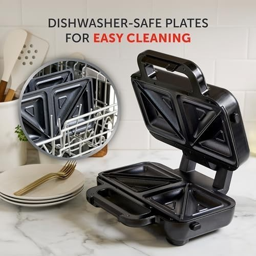 Deep Fill Sandwich Toaster 2 Slice Toastie Maker Non Stick
