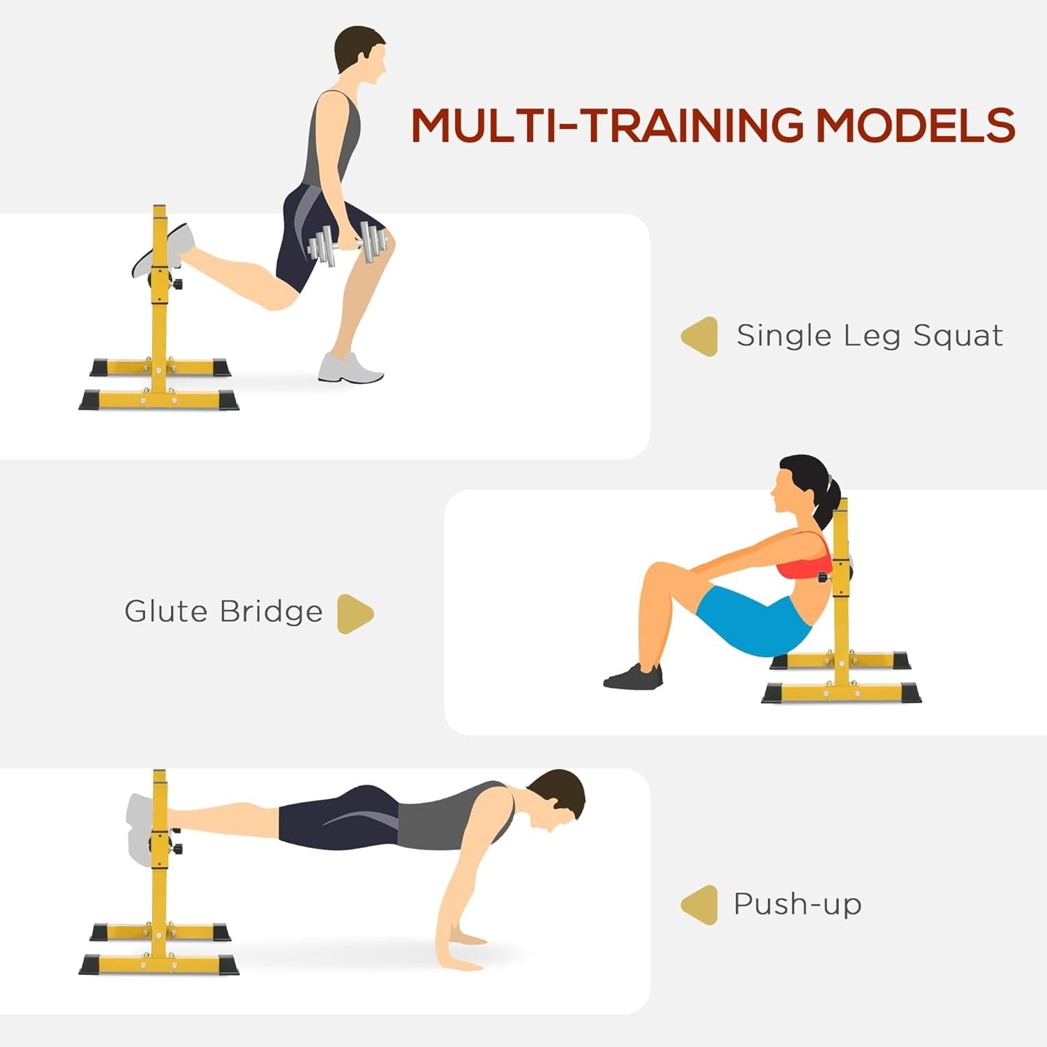 Bulgarian Split Squat Stand Adjustable Leg Roller Glute Trainer