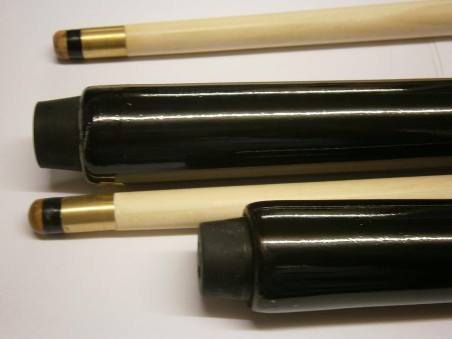 2x 48” Kids Pool Snooker Cues 2 Piece Starter Set Spare Tips