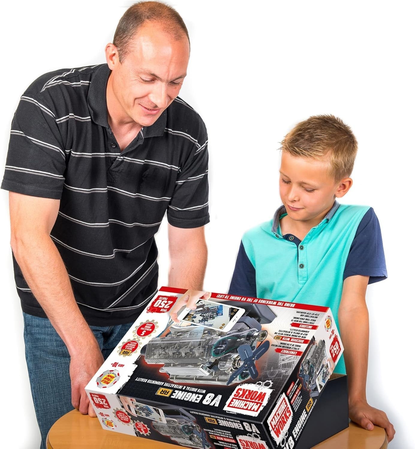 Build Your Own V8 Engine Model Kit – 250+ Parts, AR, Sound & Lights, Ages 10+