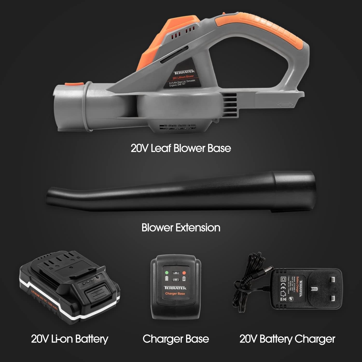 Cordless Leaf Blower 20V Lightweight Handheld Fast Charge w/ Battery