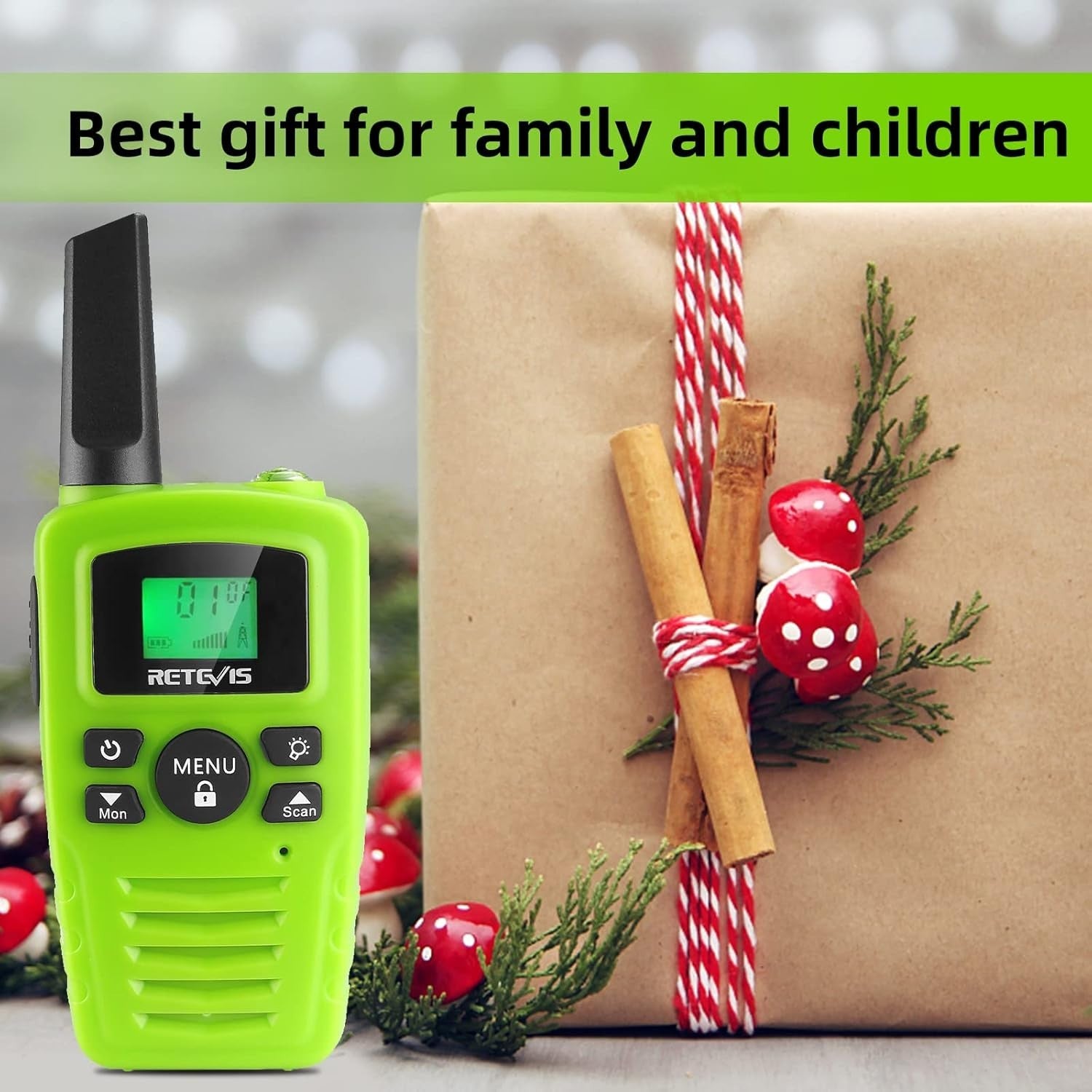 PMR446 Walkie Talkies 4 Pack VOX LED Flashlight Family Outdoor Radio