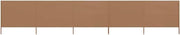 5-Panel Taupe Wind Screen 600x160cm Outdoor Garden Camping Privacy Divider