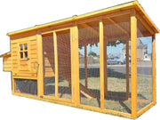 8FT Chicken Coop Hen House Ark Run Nest Box 4–6 Birds