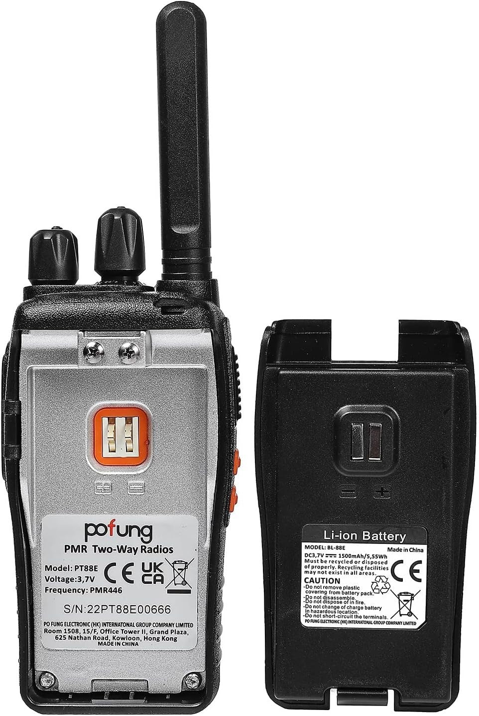 PMR446 Walkie Talkies 4 Pack Long Range 16 Channel Rechargeable VOX