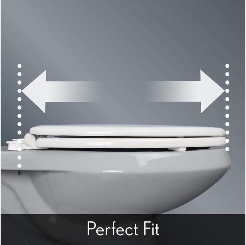 Round Toilet Seat White Soft Close Easy Clean Precision Fit