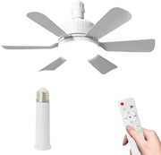 46cm Ceiling Fan Light, E27 Bulb, 3-Speed, Remote, Dimmable LED
