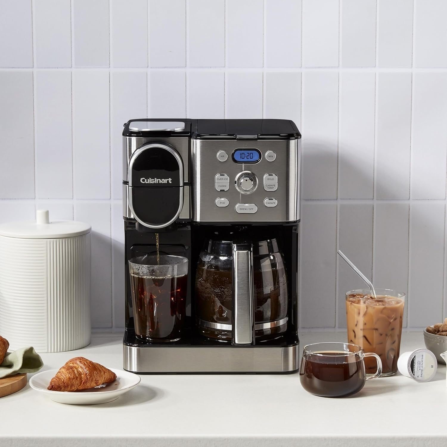 Dual Coffee Maker Hot & Iced 12 Cup Carafe Single-Serve Fast Brew