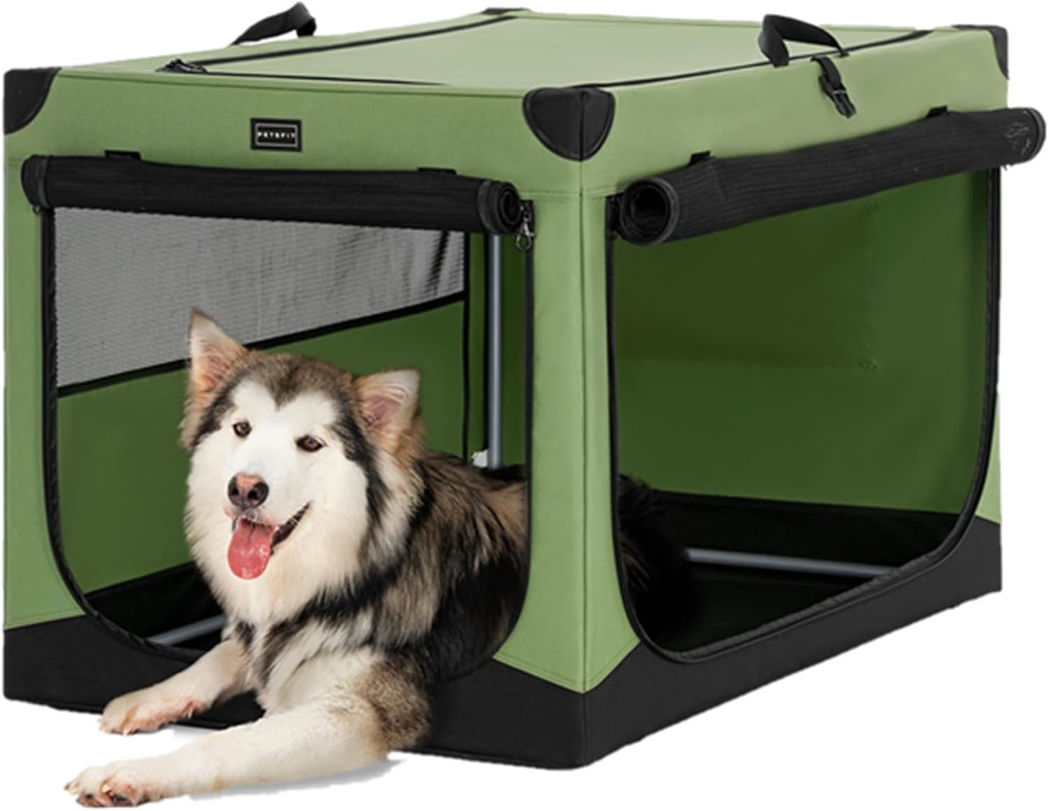 Petsfit Collapsible Dog Crate Foldable with Adjustable Fabric Cover, Extra Large