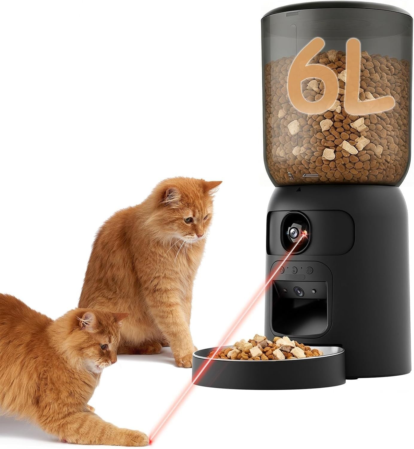 Automatic Cat Feeder WiFi Camera 6L Smart Food Dispenser 10 Meals
