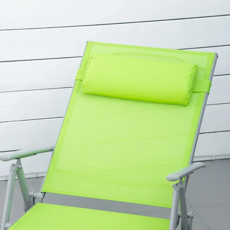 Adjustable Reclining Folding Sun Lounger Chair Outdoor Garden Relaxer