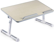 Adjustable Folding Laptop Desk Lightweight Bed Table Small Study Desk White