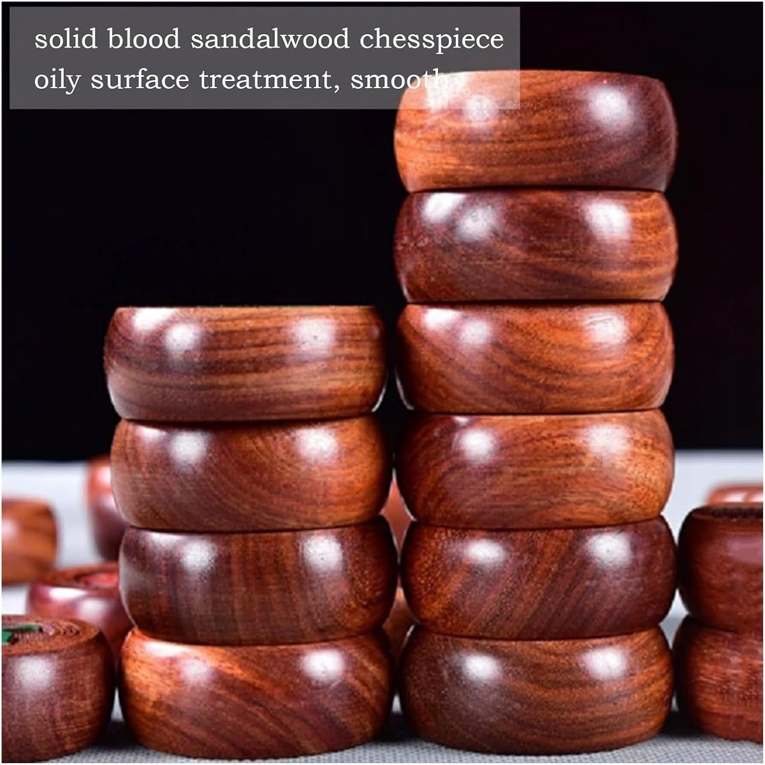 Sandalwood Xiangqi Travel Chess Set Foldable Board 2 Player