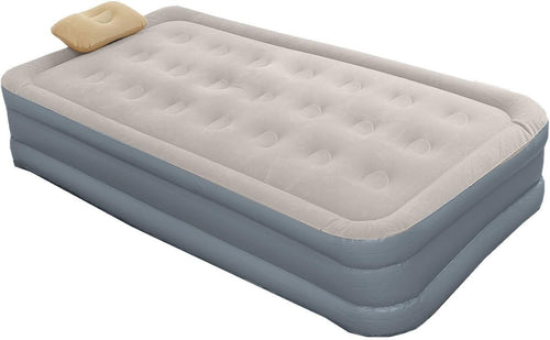 Automatic Inflatable Air Mattress Twin Bed with Built-in Pump – Camping & Guest