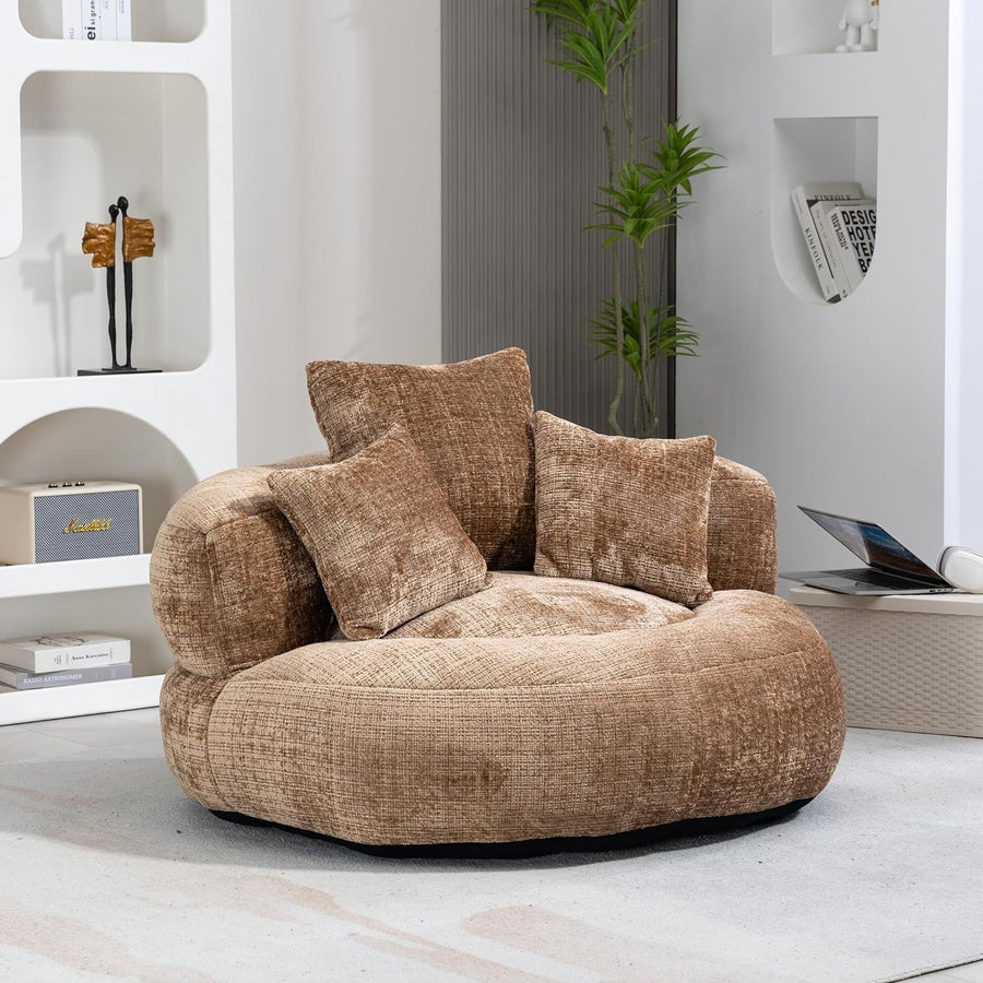 Coffee Luxury  Sofa Chair w Bean Bag / Pillows – Indoor Outdoor Gaming Seat