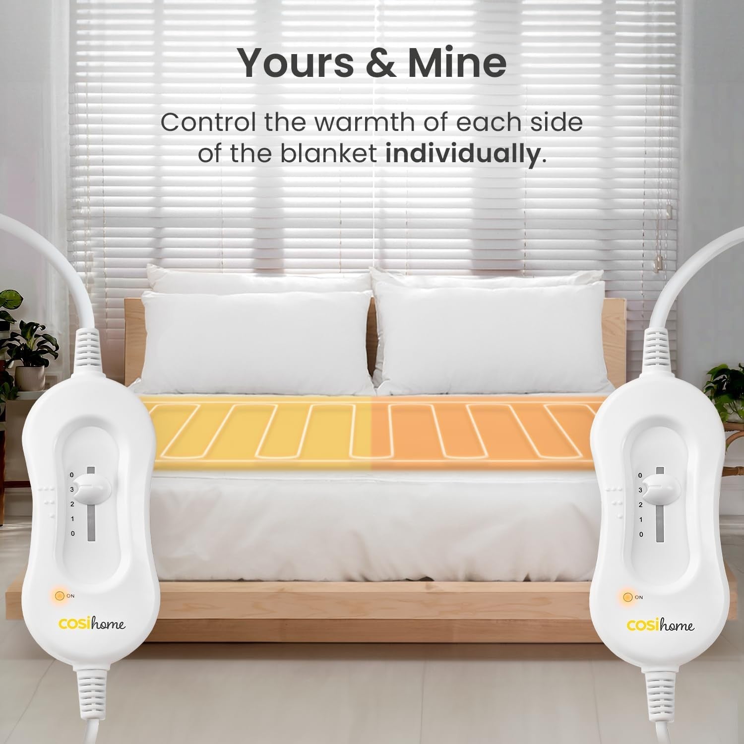 Double Electric Heated Underblanket Dual Control Soft Fleece Washable