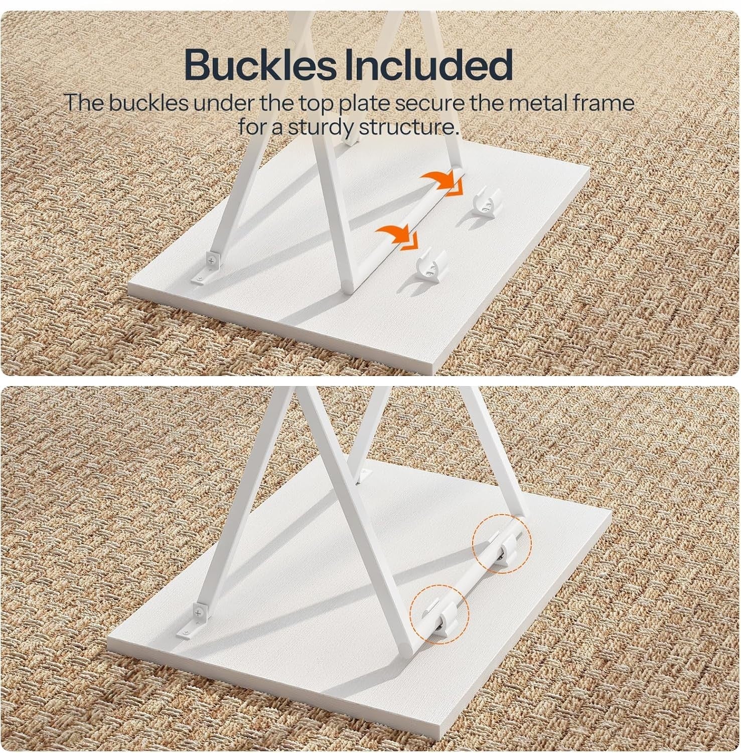 Compact Folding Side Tables 2-Pack – Multiuse Sofa Snack & Laptop Trays