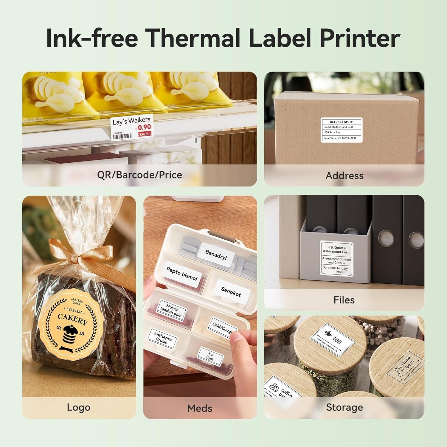 B21 Pro Portable Thermal Label Maker – Inkless Printer with 50x30mm Labe