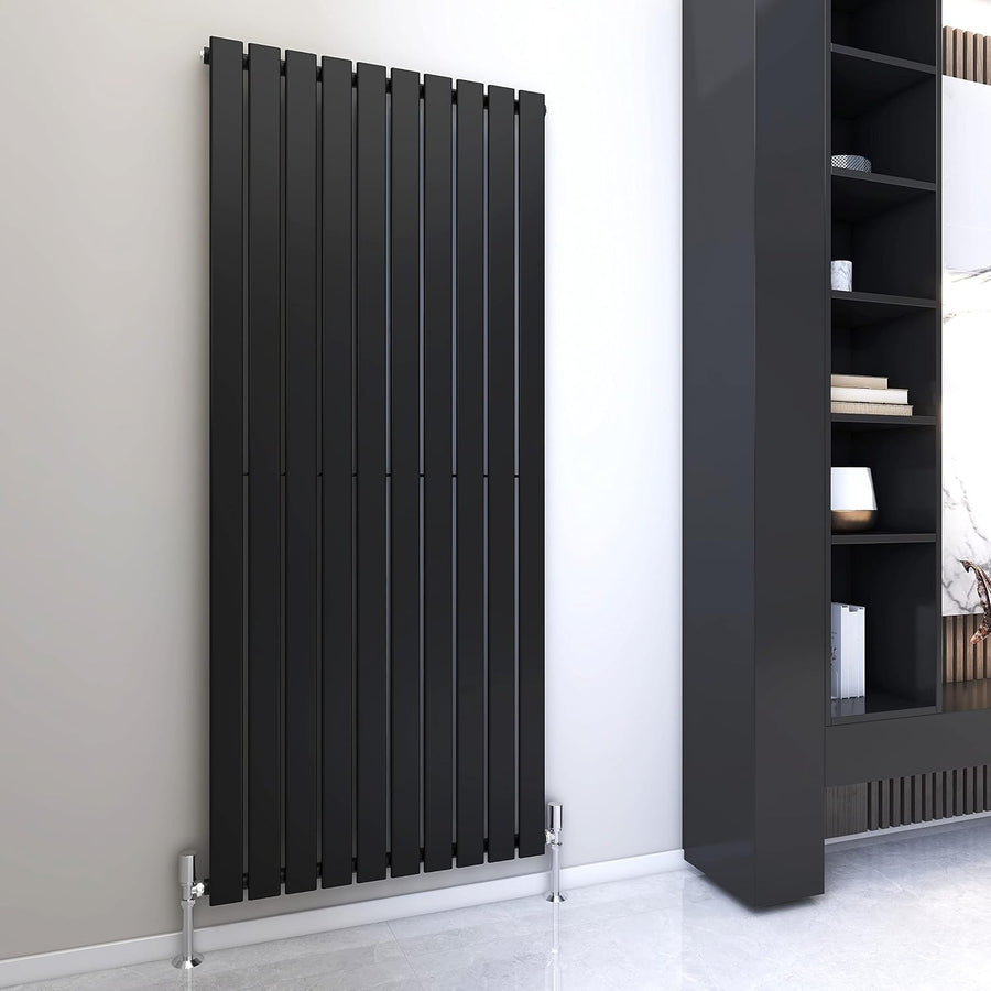 Horizontal Vertical Flat Panel Radiator 1800x680mm Black Central Heating