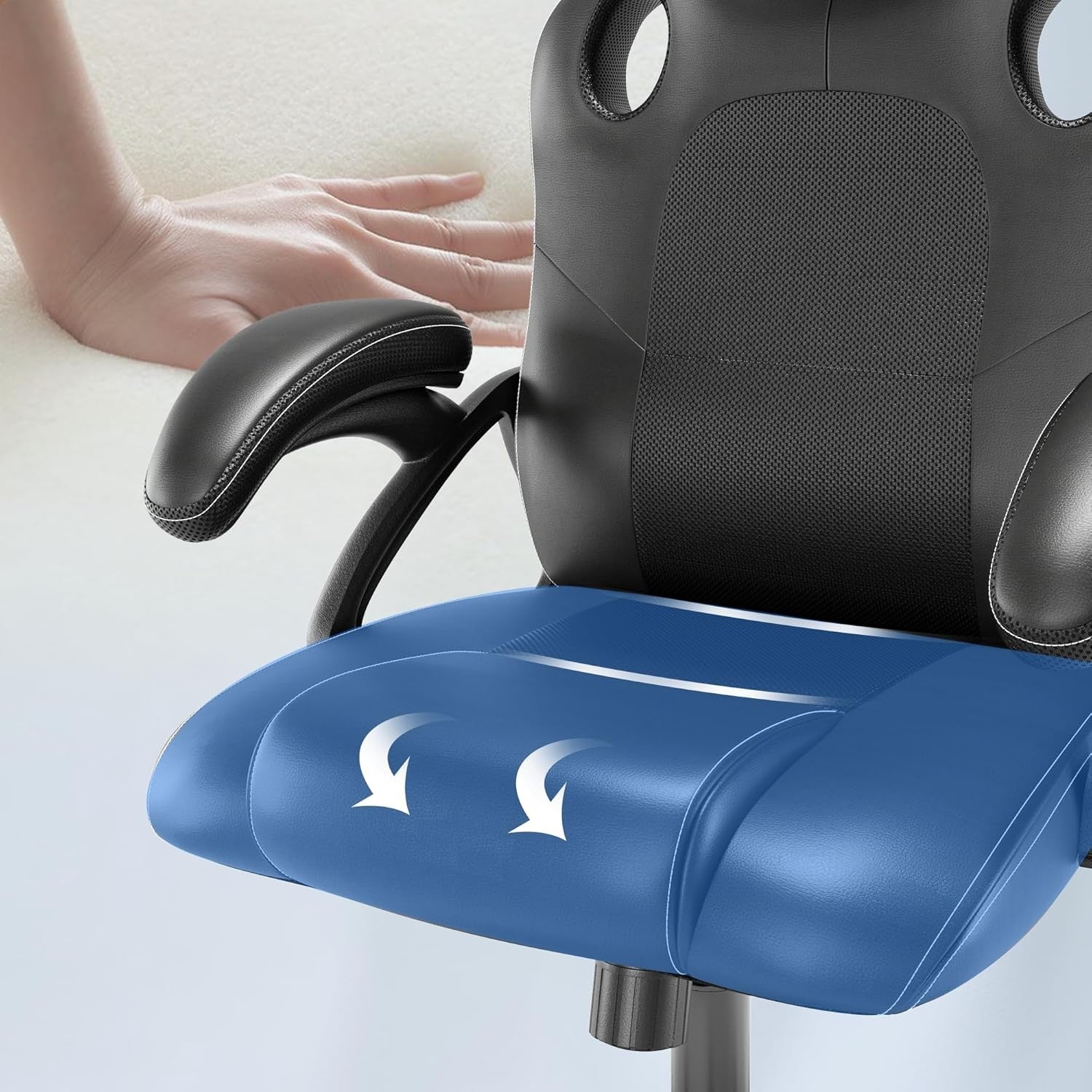 Ergonomic Office Gaming Chair High Back Faux Leather Lumbar Support