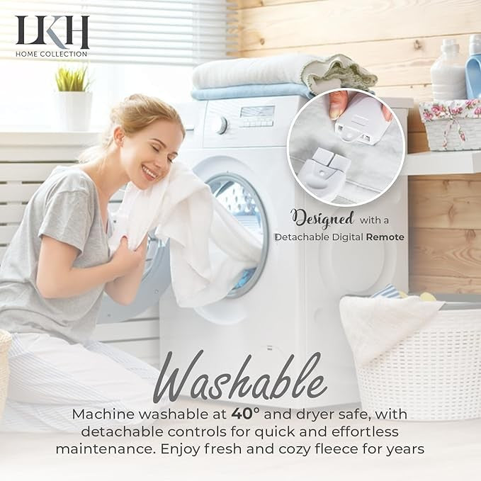 Electric Heated Underblanket King Dual Control Fast Heat Washable