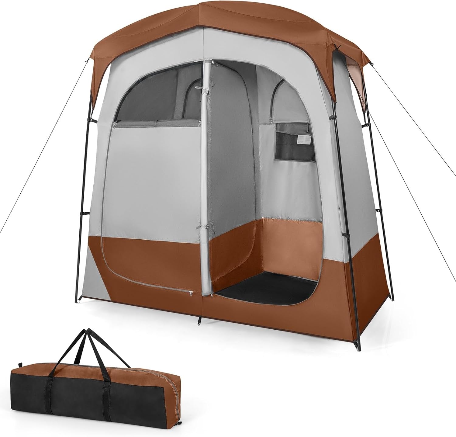 Double Room Camping Shower Tent Privacy Toilet Changing