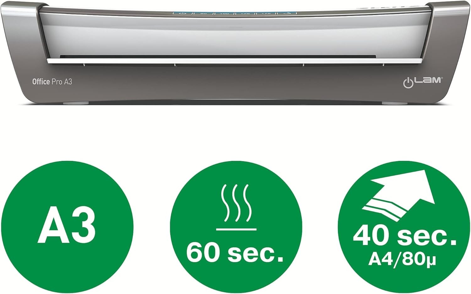 A3 Office Laminator Fast 1 Min Warm Up Touch Panel Auto Reverse Pro Use