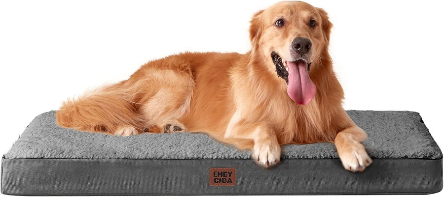 XL Orthopedic Dog Bed Mattress Egg Crate Foam 112x81x9cm Grey