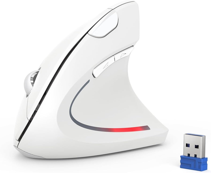 Vertical Ergonomic Wireless Mouse 4800DPI Silent 6 Button USB