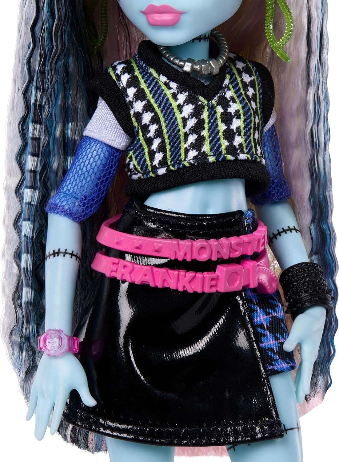 Fashion Doll Cropped Sweater Pleather Skirt Pet Dog Accessories