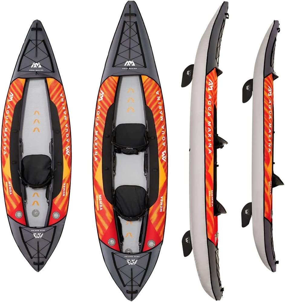 Inflatable Kayak Drop Stitch Floor High Back Seat UV Protected