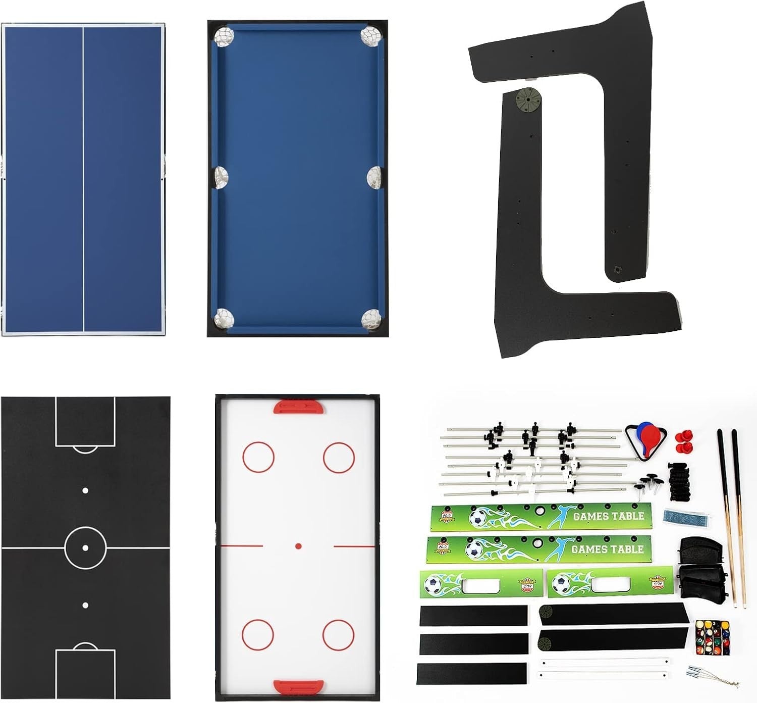 4ft 4 in 1 Multi Game Table Pool Foosball Ping Pong Hockey