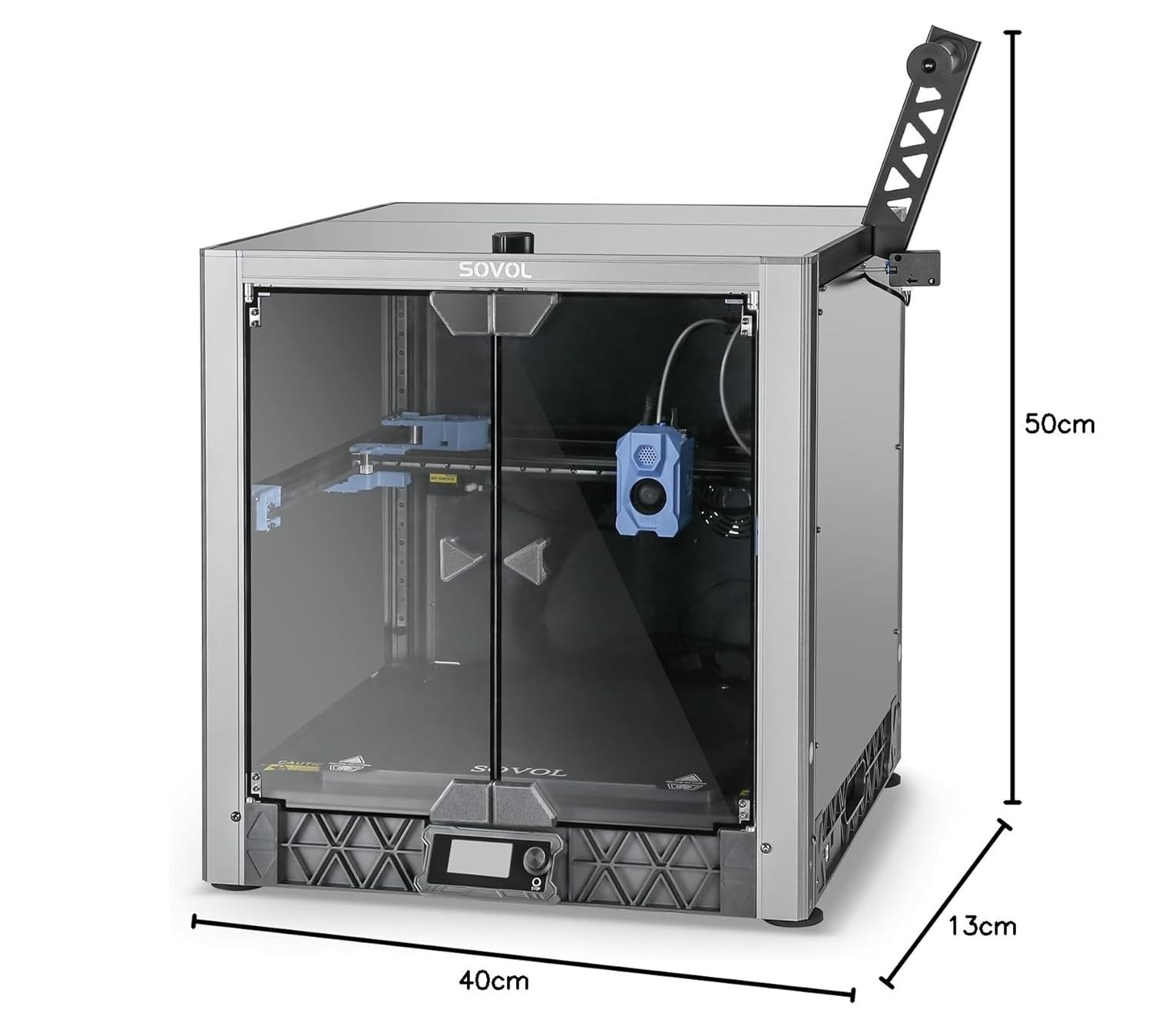 3D Printer Metal Enclosure Tempered Glass Noise Reduction Heat Control