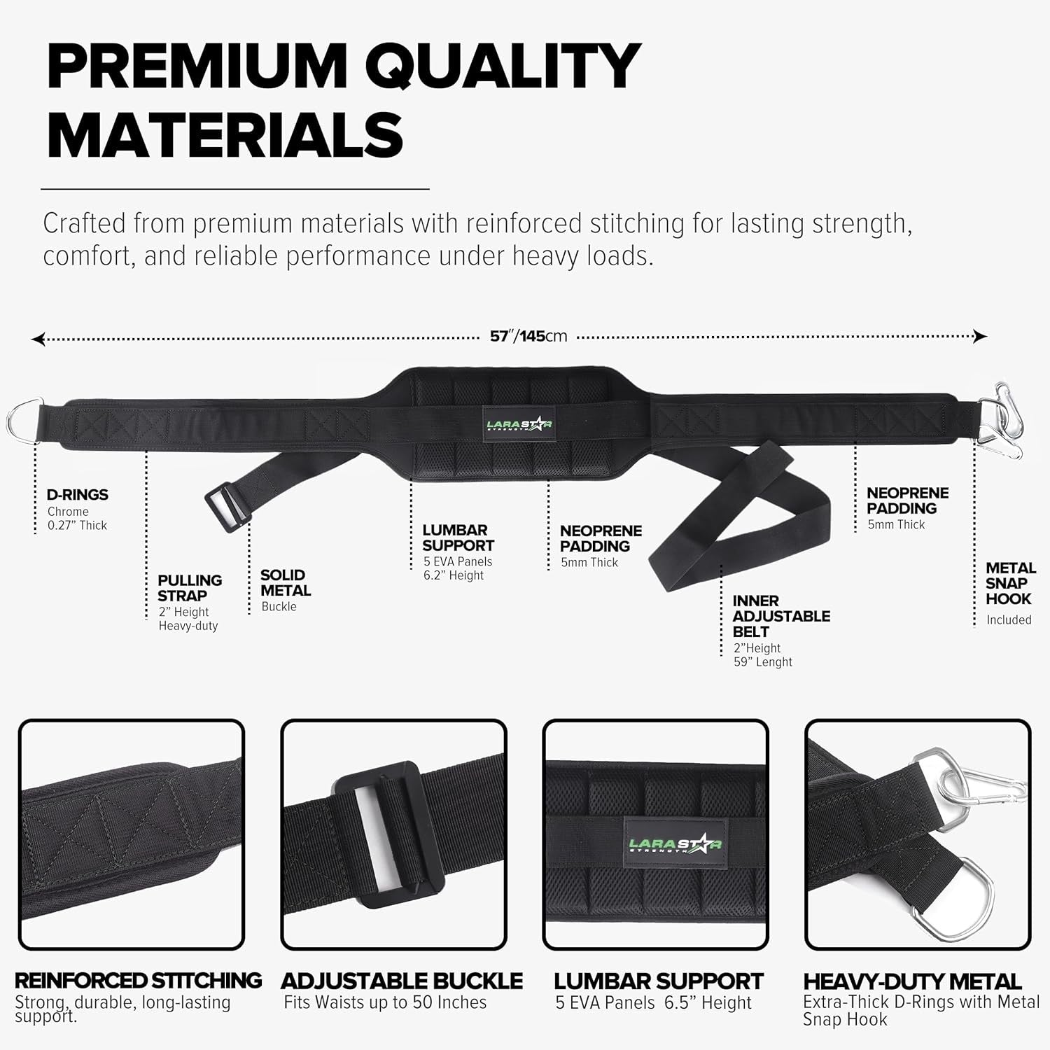 Dip Belt for Belt Squats Weighted Pull Up Powerlifting Belt