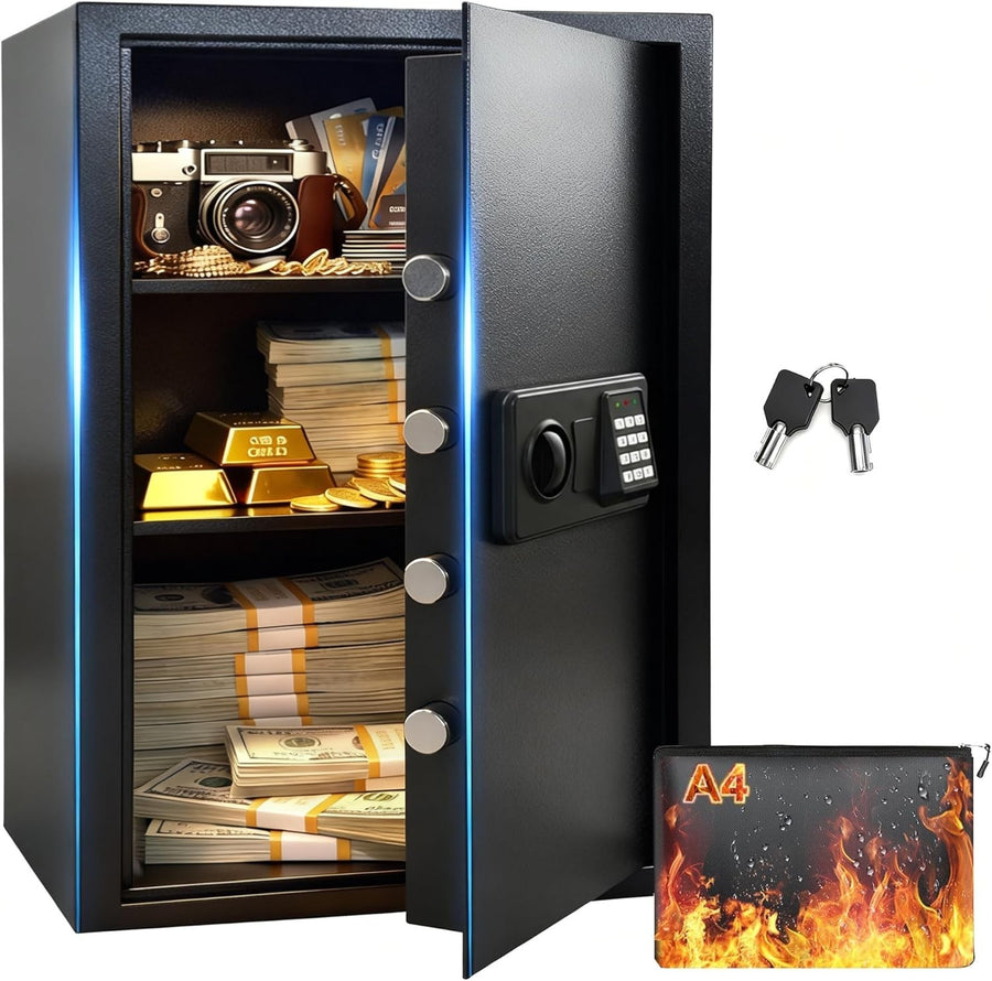 75L Fireproof Safe Box Digital Keypad Lock Home Office Security Safe