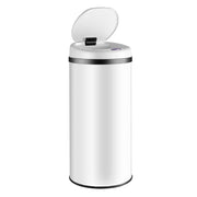 40L Motion Sensor Kitchen Bin White Undercounter Stainless