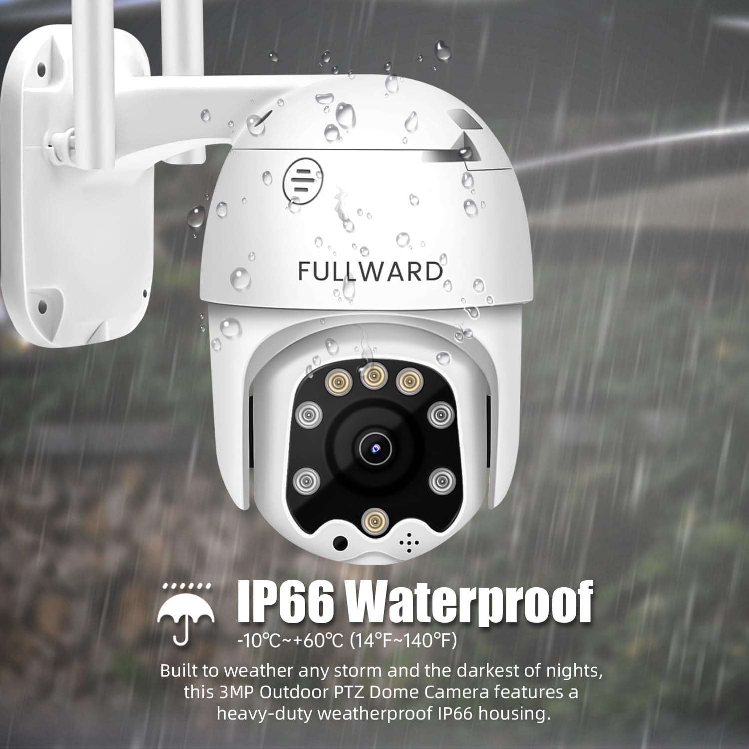 2 Pack Solar Security Camera Wireless Outdoor PTZ Color Night Vision