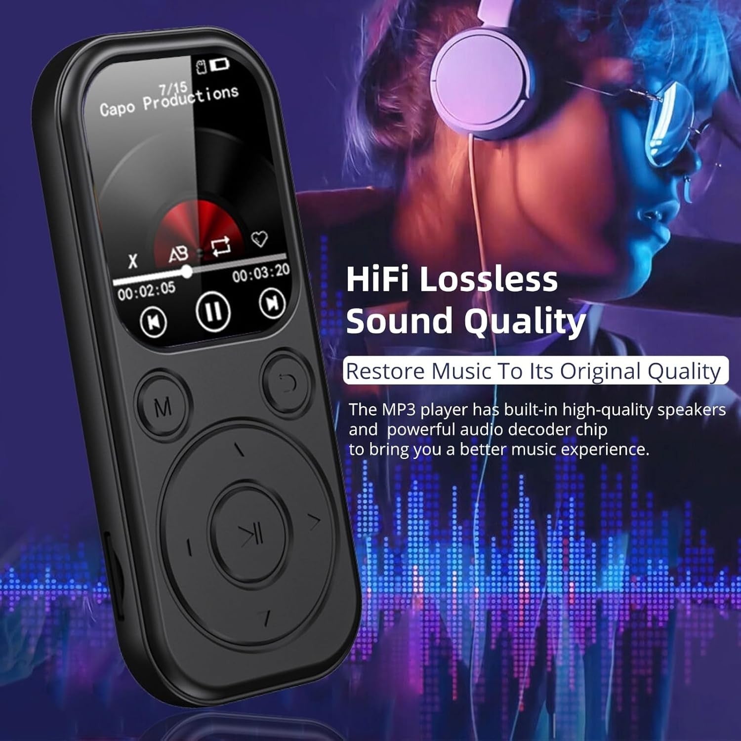 Bluetooth MP3 Player 2.01" IPS HiFi  500mAh 128GB