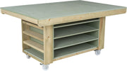 Heavy-Duty Art & Craft Studio Workbench – 18mm Moisture-Resistant Top & Storage