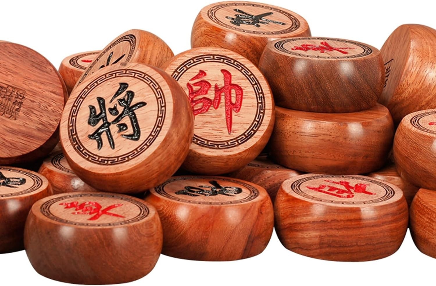 Rosewood Xiangqi Chinese Chess Set Large Wooden Board Strategy Game
