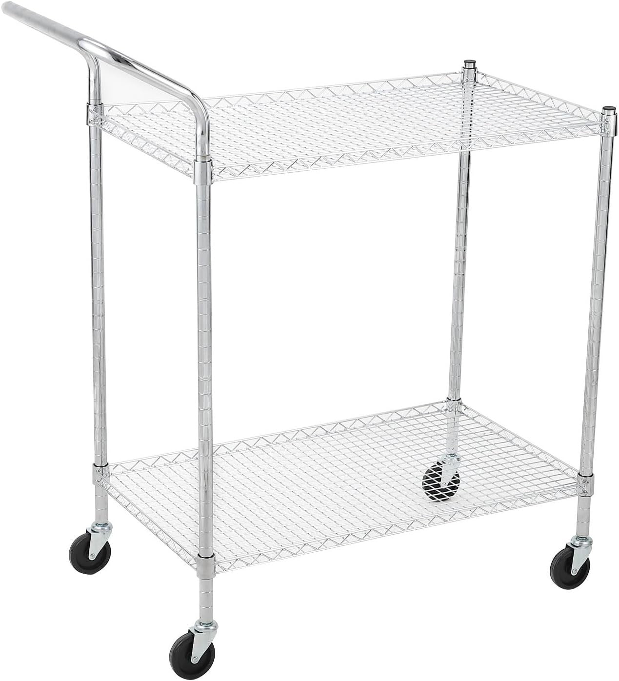 3 Tier Heavy Duty Utility Cart Rolling Metal Storage Trolley Wheels