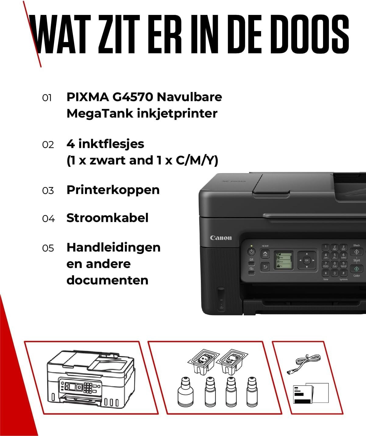 Colour Inkjet Photo Printer Black | High-Resolution USB A4 Printing