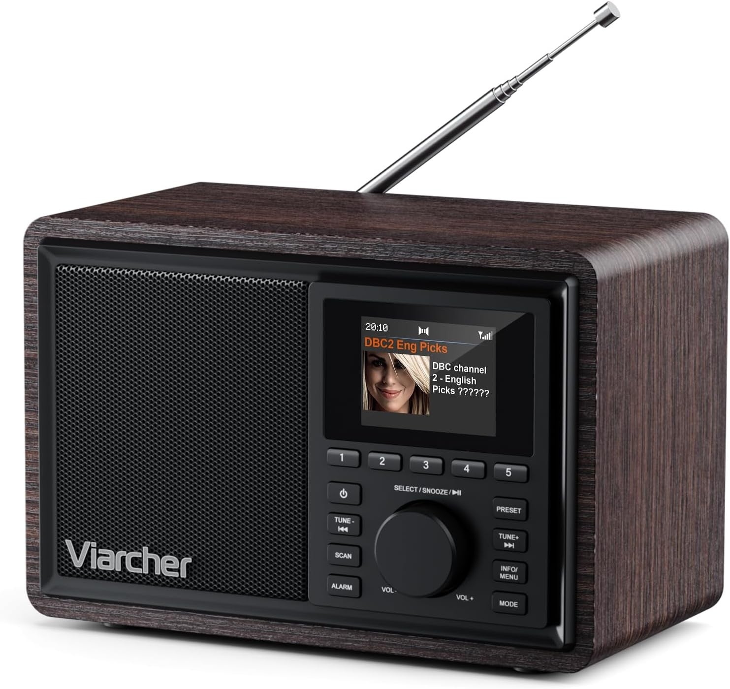 DAB DAB+ FM Digital Radio Bluetooth Dual Alarm Timer Colour Display