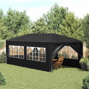 3x6m Anthracite Party Tent Gazebo Marquee Garden Canopy with Sides & Door