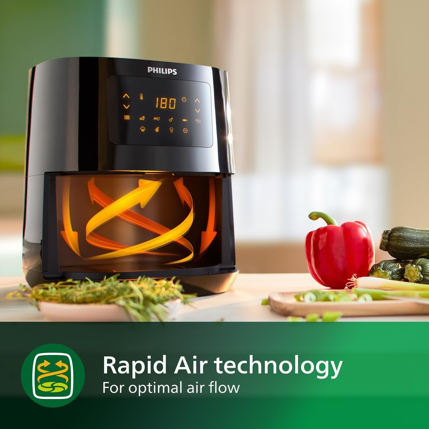 4.1L Air Fryer Digital Touch 13in1 Rapid Air 90% Less Fat Keep Warm