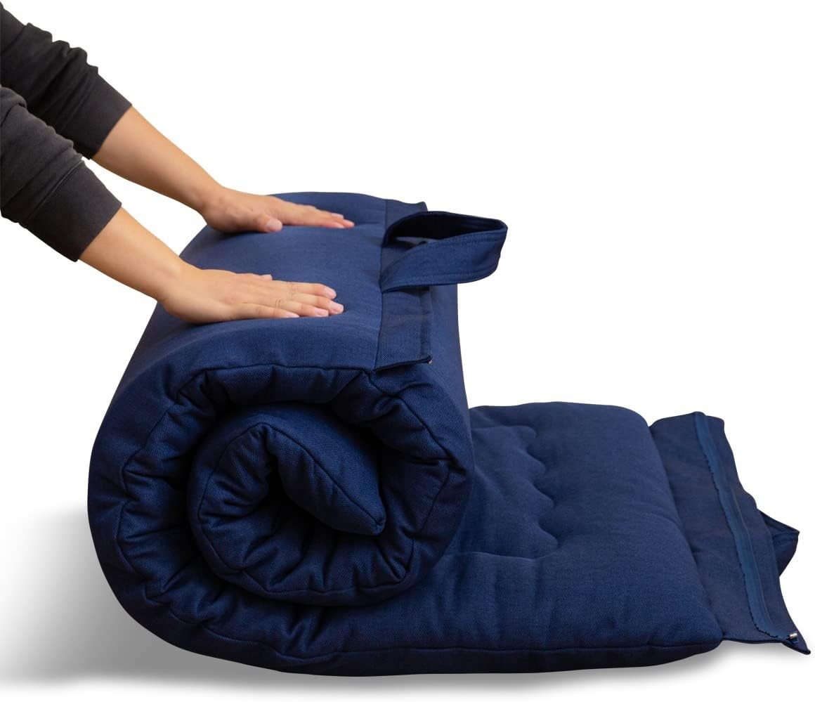 Foldable Foam Futon Mattress Single Bed Hypoallergenic Portable Pad