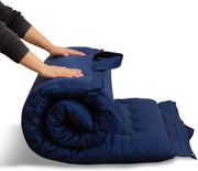Foldable Foam Futon Mattress Single Bed Hypoallergenic Portable Pad