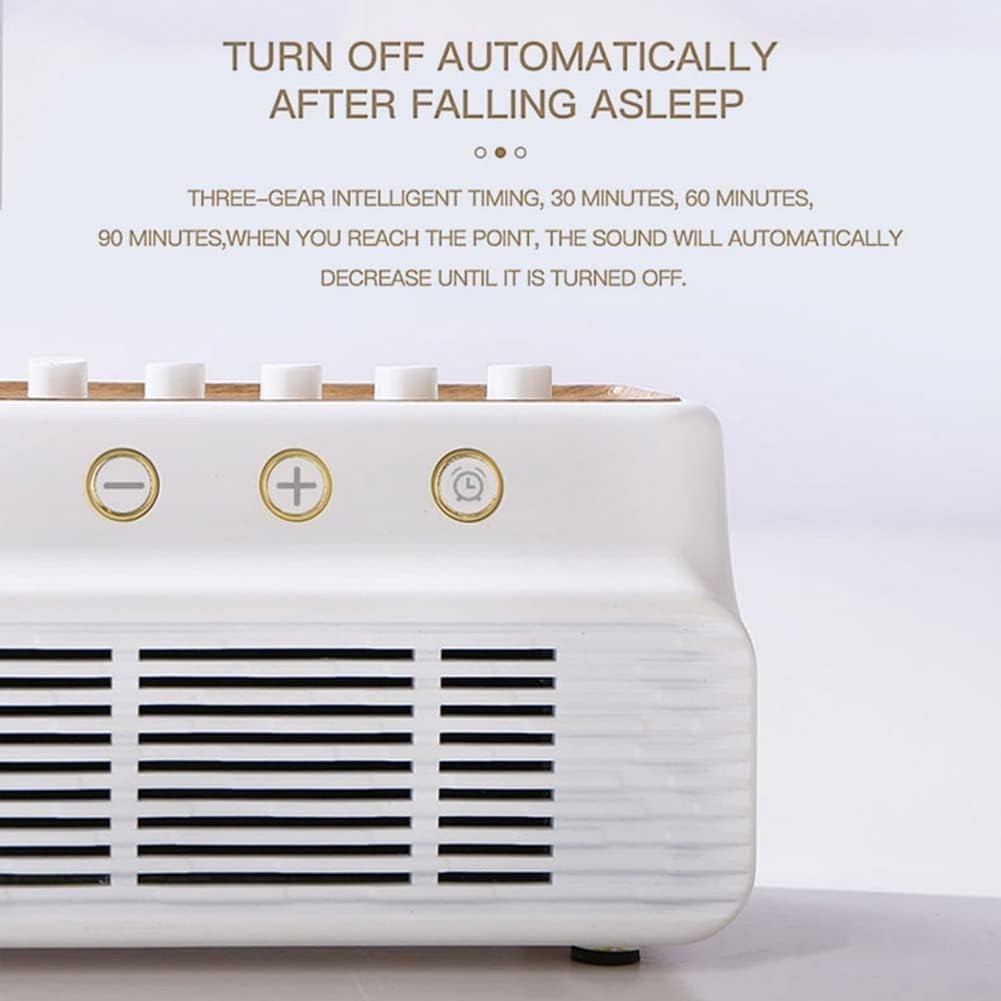 Bluetooth White Noise Machine with 8 Soothing Sounds & Timer Sleep Aid