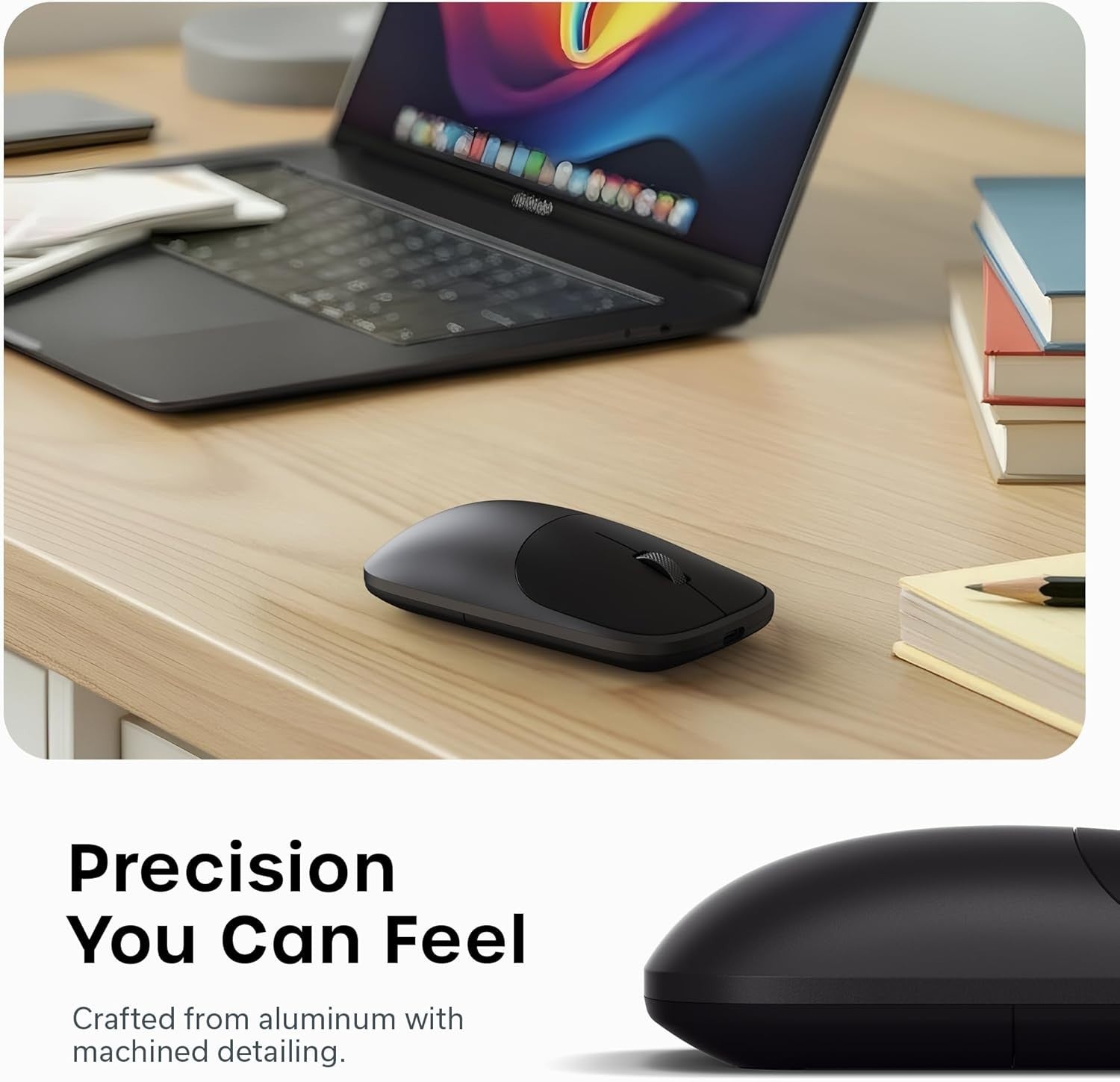Bluetooth Wireless Mouse USB-C Rechargeable Silent Aluminium Slim